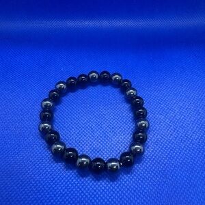 Black Beaded Bracelet